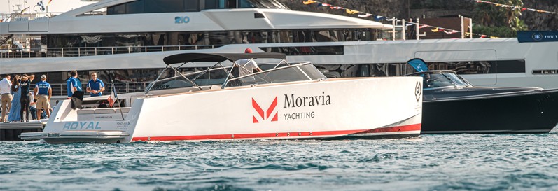 Moravia Yachting tender on the water